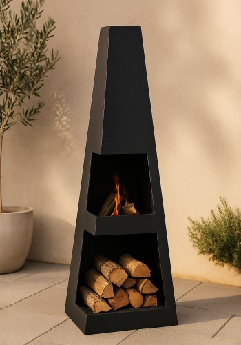 VENTURE DESIGN Bastian udend�rs b�lkurv - sort st�l (H:120)