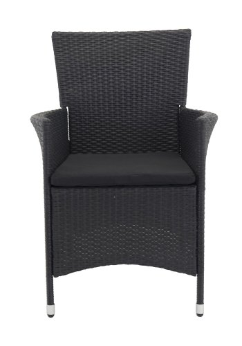 VENTURE DESIGN Knick hagestol med armlener - sort stl 