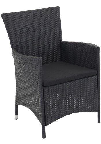 VENTURE DESIGN Knick hagestol med armlener - sort stl 