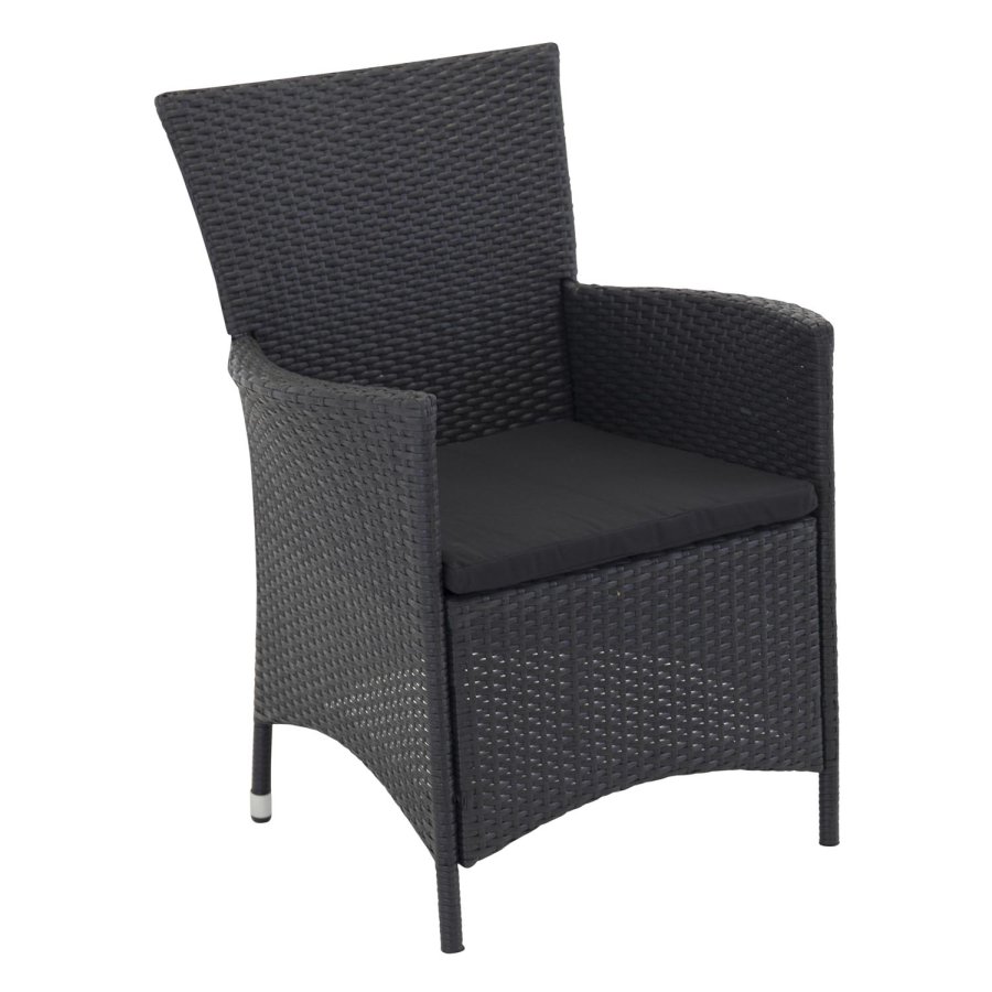 VENTURE DESIGN Knick hagestol med armlener - sort stl 