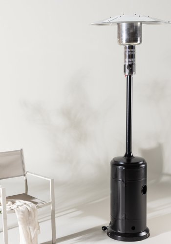 VENTURE DESIGN Hottie Svamp gasterrassv&auml;rmare - silver, svart aluminium, rostfritt st�l och metall