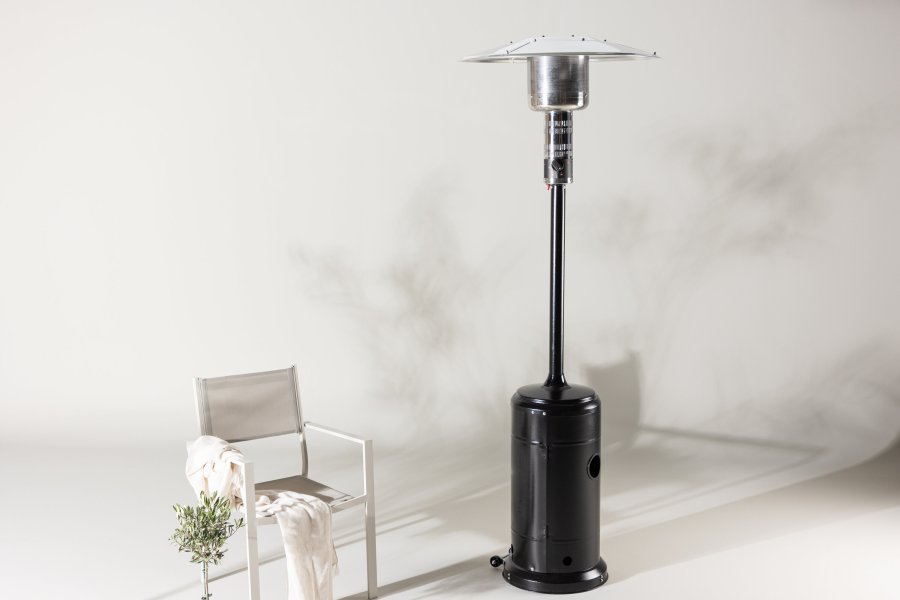 VENTURE DESIGN Hottie Svamp gasterrassv&auml;rmare - silver, svart aluminium, rostfritt st�l och metall