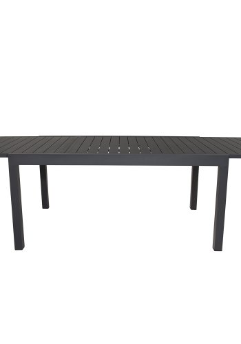 VENTURE DESIGN rektangulrt Marbella hagebord med uttrekk - sort aluminium 