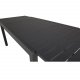 VENTURE DESIGN rektangulrt Marbella hagebord med uttrekk - sort aluminium 