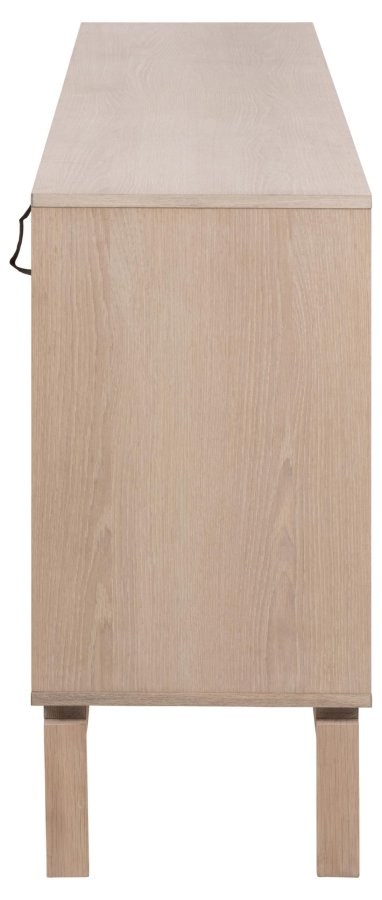 ACT NORDIC Linley sknk, m. 4 lger med lamel og 4 hylder - hvidpigmenteret egefinér og eg