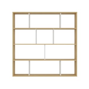 FUNZI LIVING Hodbi bogreol - natur og hvid melamin