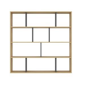 FUNZI LIVING Hodbi bogreol - natur og antrcitgr melamin