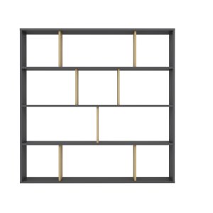 FUNZI LIVING Hodbi bogreol - natur og antrcitgr melamin