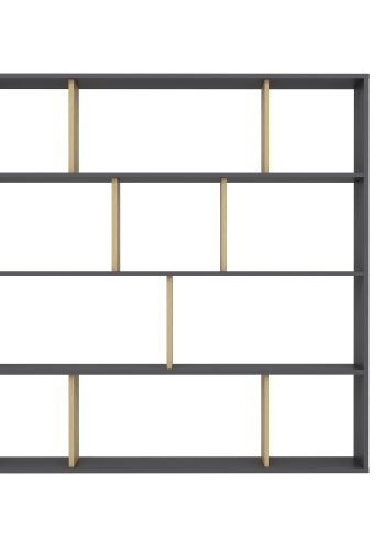 FUNZI LIVING Hodbi Bücherregal - natürliches und anthrazitgraues Melamin