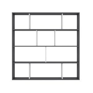 FUNZI LIVING Hodbi bogreol - hvid og antracitgr melamin