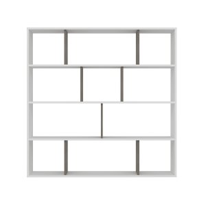 FUNZI LIVING Hodbi bogreol - hvid og wenge melamin