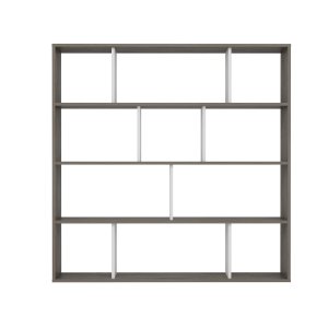 FUNZI LIVING Hodbi bogreol - hvid og wenge melamin