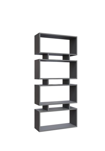 FUNZI LIVING Langdon Bücherregal - anthrazitgraues Melamin