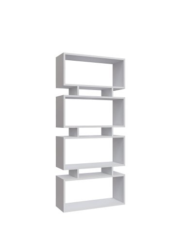 FUNZI LIVING Langdon Bücherregal - weißes Melamin