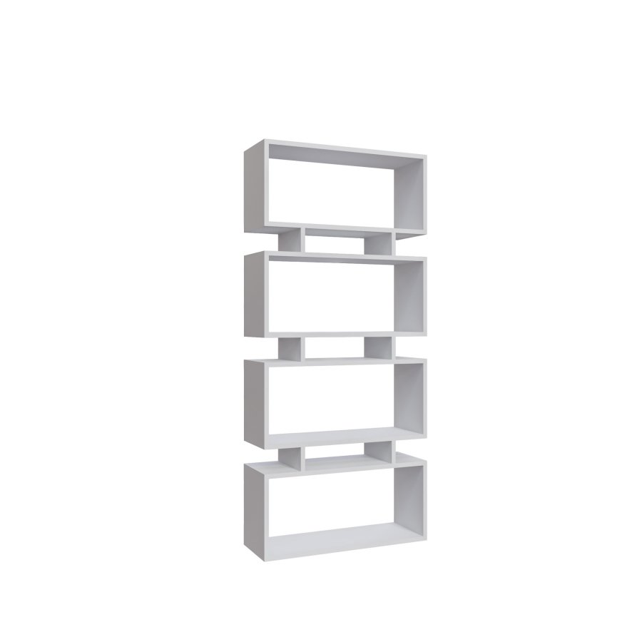 FUNZI LIVING Langdon Bücherregal - weißes Melamin