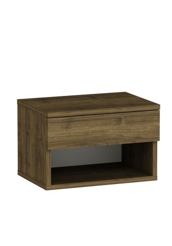 NORDVRK R?bes vghngt natbord, m. 1 rum og 1 skuffe - valnd spnplade (44,6x31,6)