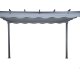 VENTURE DESIGN Lazio pergola, rektangul�r - gr� polyester og svart aluminium (393x293)
