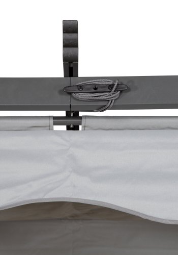 VENTURE DESIGN Lazio pergola, rektangul�r - gr� polyester og svart aluminium (393x293)