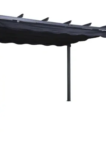 VENTURE DESIGN Lazio pergola, rektangulr - svart polyester og svart aluminium (393x293)