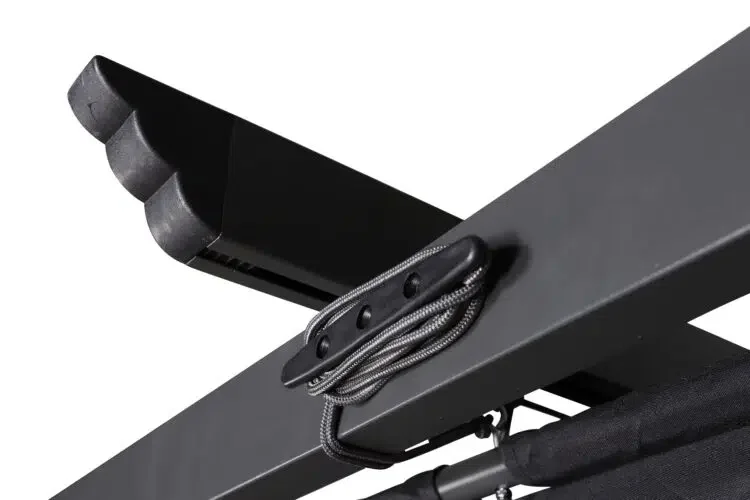 VENTURE DESIGN Lazio pergola, rektangulr - svart polyester og svart aluminium (393x293)