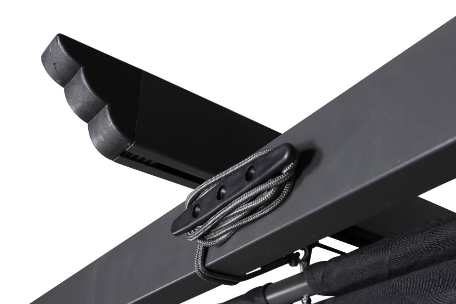 VENTURE DESIGN Lazio pergola, rektangul�r - svart polyester og svart aluminium (393x293)