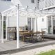 VENTURE DESIGN Lazio pergola, rektangulr - hvit polyester og hvit aluminium (393x293)