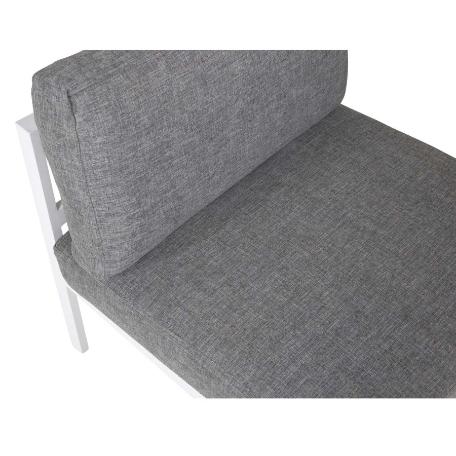 VENTURE DESIGN Copacabana Lyx midter modul til havehjrnesofa - gr olefin hynder og hvid aluminium