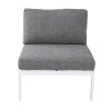 VENTURE DESIGN Copacabana Lyx midter modul til havehjrnesofa - gr olefin hynder og hvid aluminium