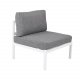 VENTURE DESIGN Copacabana Lyx midter modul til havehjrnesofa - gr olefin hynder og hvid aluminium
