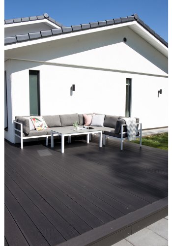 VENTURE DESIGN Copacabana Lyx havebord, rektangulr - gr sprayglas og hvid aluminium