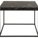 ACT NORDIC Barossa sofabord, kvadratisk - sort papir Marquina marmorlook og sort stl (60x60)