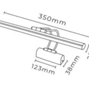 LUMI Flt LED vegglampe, m. bevegelig lampehode - gullmetall