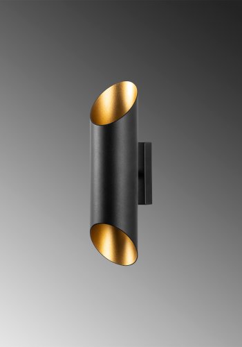 LUMI Alithria Wandleuchte - Gold und schwarzes Metall