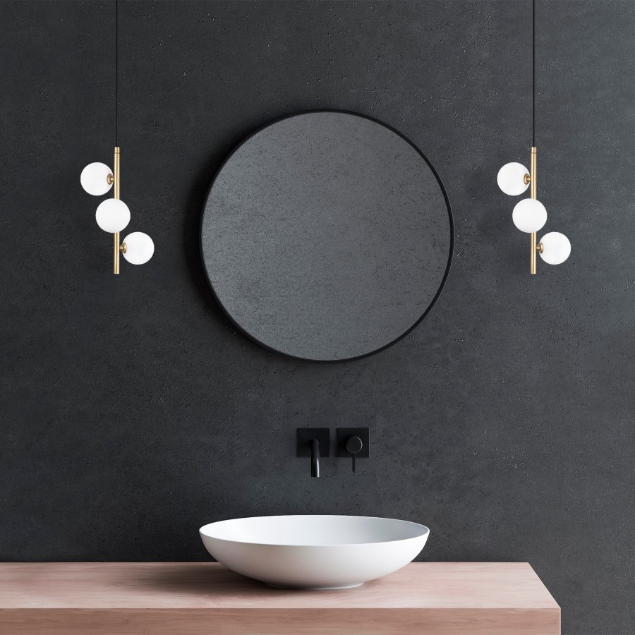 LUMI loftlampe - glas og guldfarvet metal