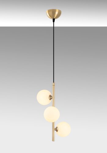 LUMI loftlampe - glas og guldfarvet metal