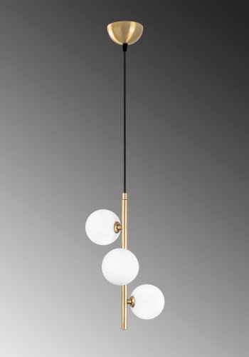 LUMI loftlampe - glas og guldfarvet metal