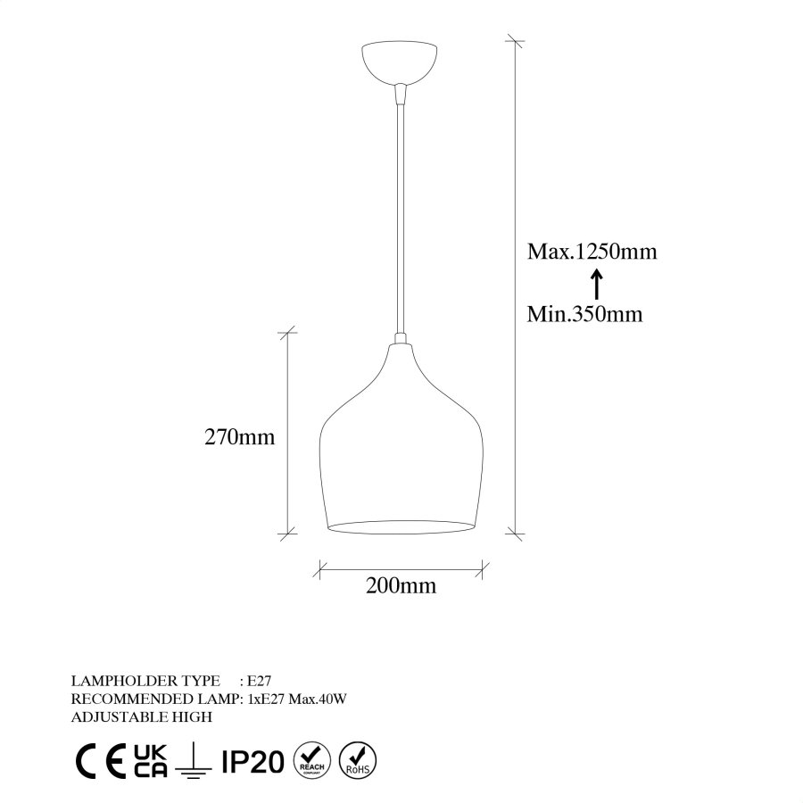 LUMI Libourne lysekrone -942FLG1317