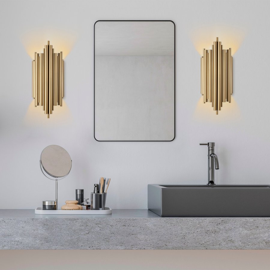 LUMI Reis vegglampe - gull metall