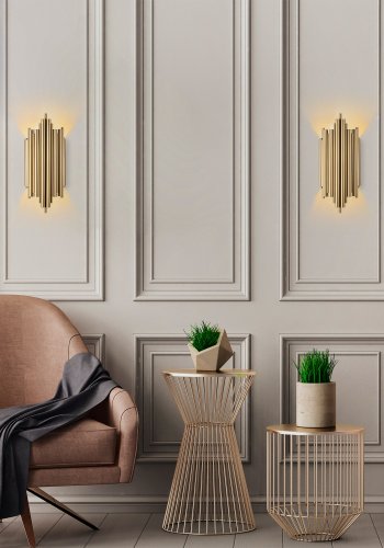 LUMI Reis vegglampe - gull metall