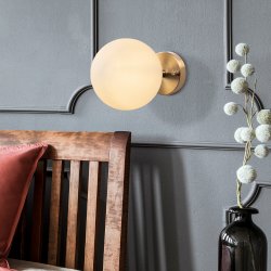 LUMI Serena vglampe - glas og guld metal