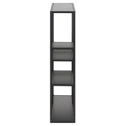 Seaford vgreol - sort melamin ask/metal, m. 3 hylder