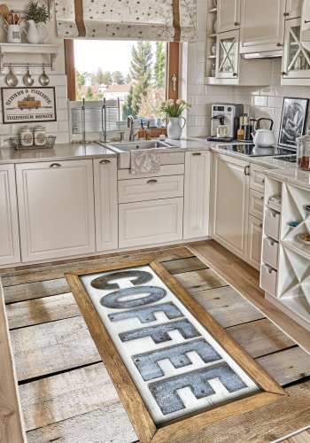 TEPPI Wookece217 gulvtppe m. 3D print, rektangulr - multifarvet polyester (50x80)