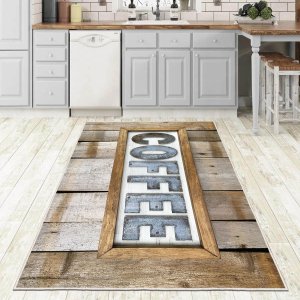 TEPPI Wookece217 teppe m. 3D-utskrift, rektangulr - flerfarget polyester (50x80)