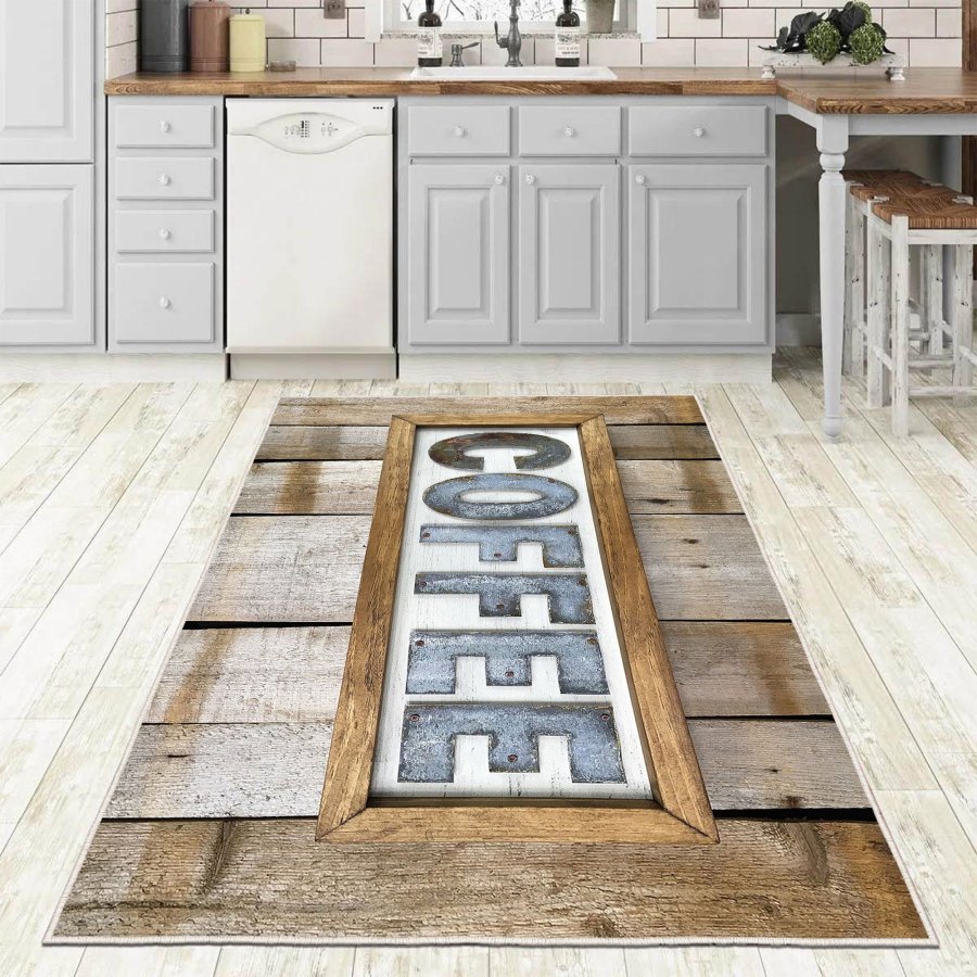 TEPPI Wookece217 gulvtppe m. 3D print, rektangulr - multifarvet polyester (50x80)