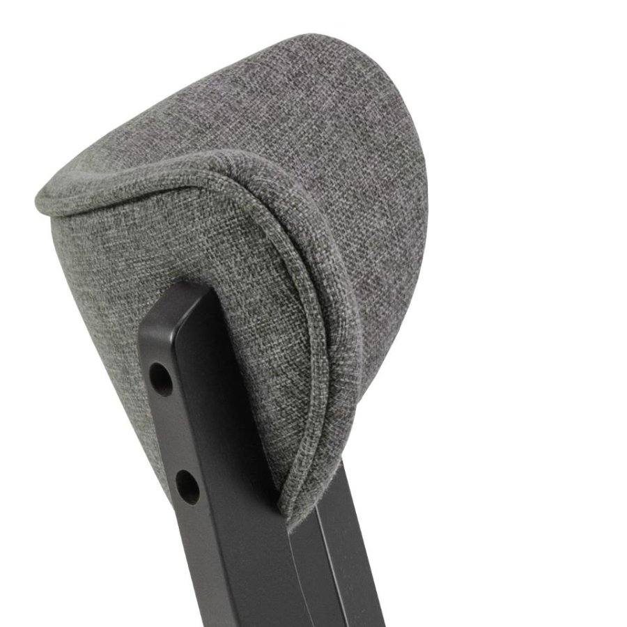 ACT NORDIC Roxby spisebordsstol - gr stof og sort gummitr