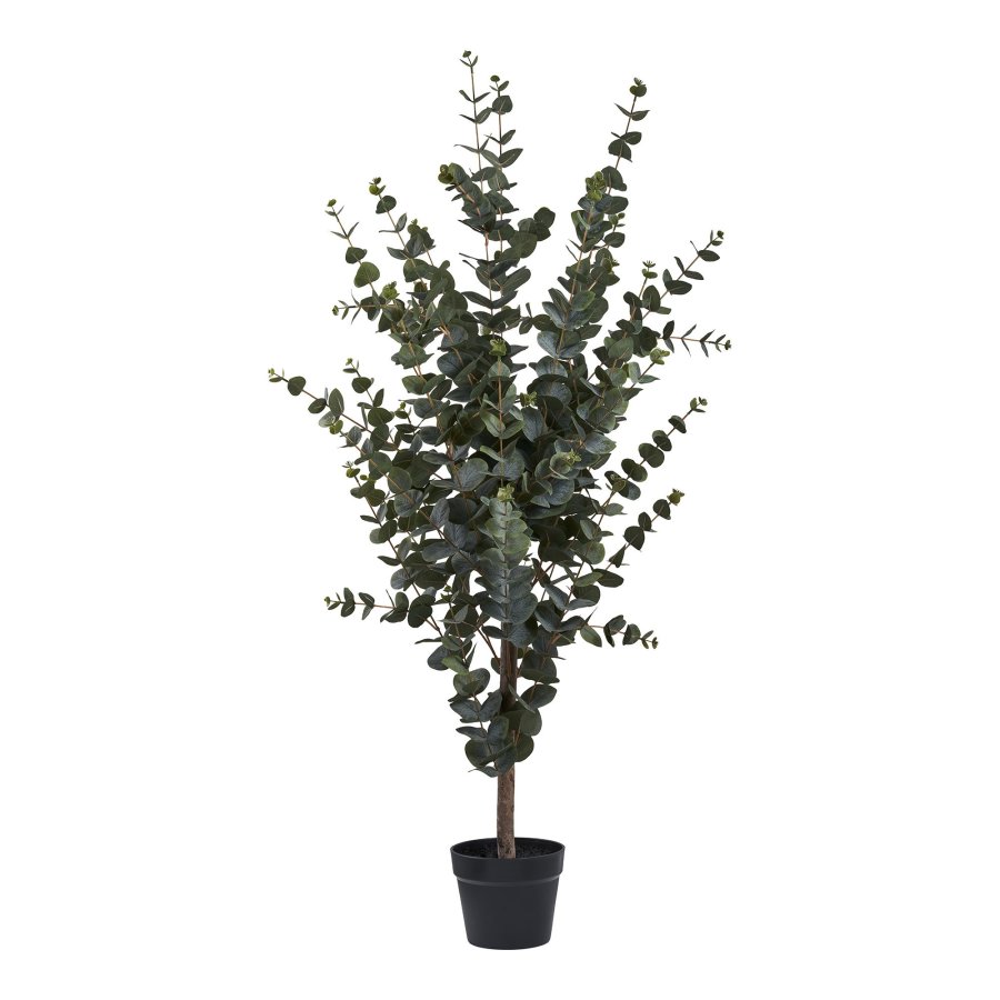 HOUSE NORDIC Kunstig plante i eukalyptus - grnn PE-plast, polyester, stltrd, sement (H:120 cm)