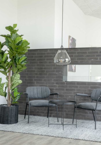 HOUSE NORDIC künstliche Fiddlehead-Feigenpflanze – grüner Kunststoff und Polyester (H:190)