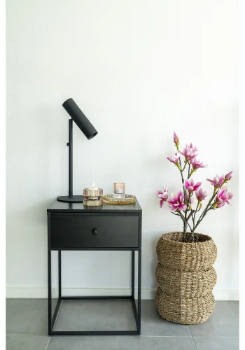 HOUSE NORDIC künstliche Magnolienpflanze – grüner und rosa Kunststoff (H:75)