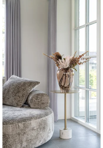 HOUSE NORDIC King Protea bukett med kunstige blomster, blanding - bordeaux plast (H:65)