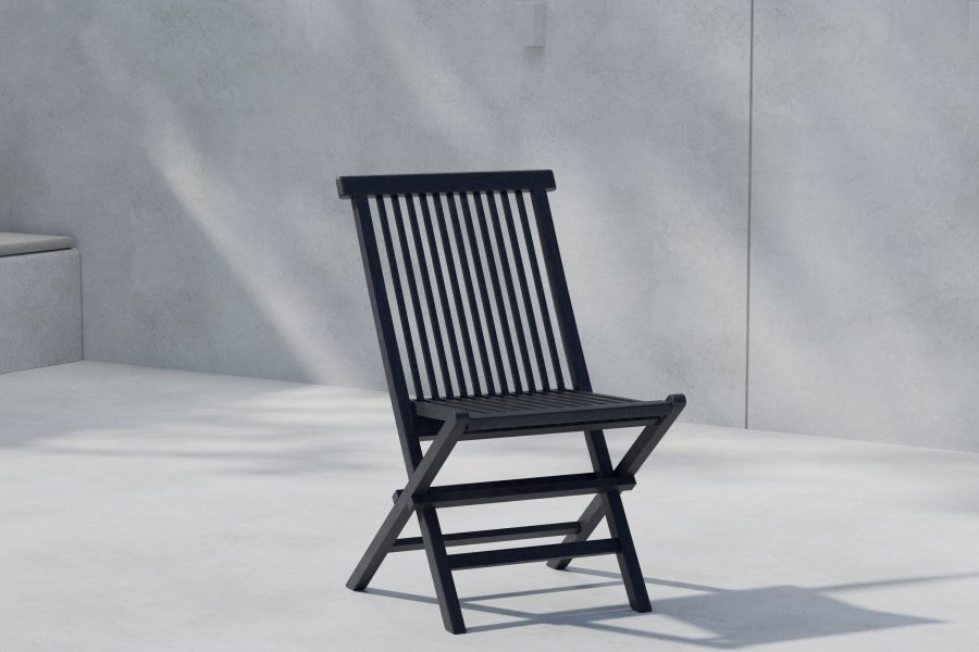 VENTURE HOME Kenya spisestoler 2-pakning - Sort teak
